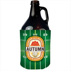 DC722644CP Neoprene Growler Cooler Sleeve With Collapsible Style Bottom And Full Color Custom Imprint